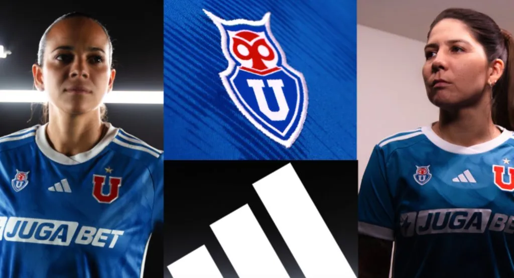 Barbara Sánchez y Carla Guerrero posando con la camiseta de la U | FOTO: Adidas