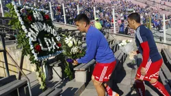 David Pizarro e Isaac Díaz realizaron dos homenajes al memorial de los derechos humanos.