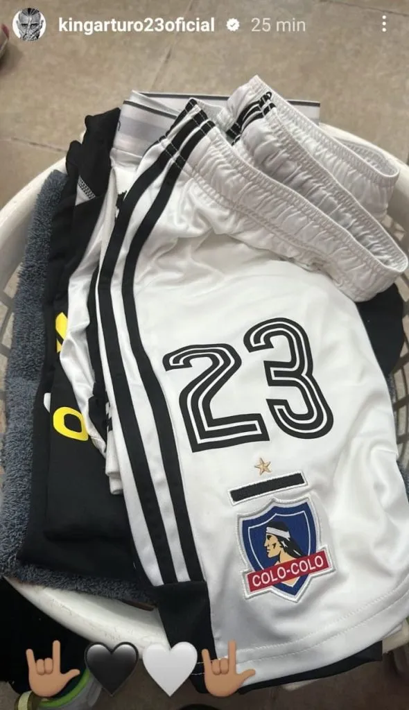 Vidal confirmó que se ocupará short blanco en la Supercopa