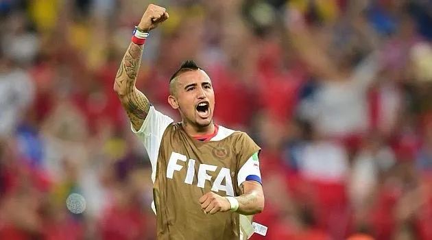 Vidal en el Mundial de Brasil 2014 con La Roja | Foto: Archivo