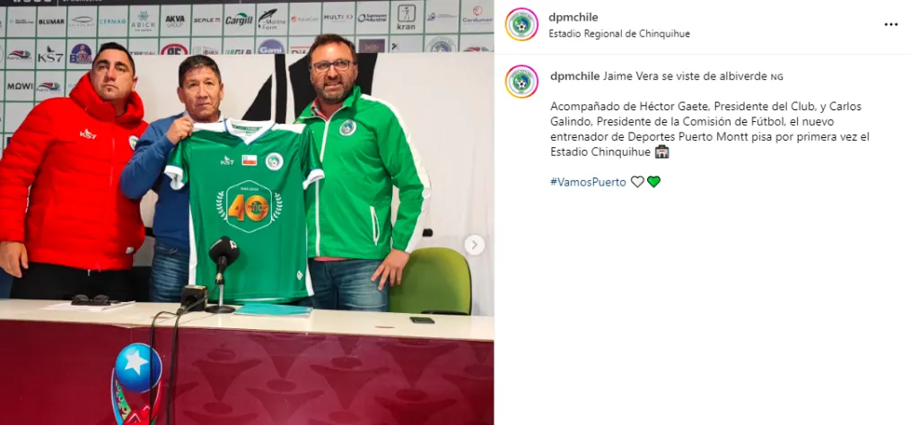 Jaime Vera es nuevo entrenador de Deportes Puerto Montt.