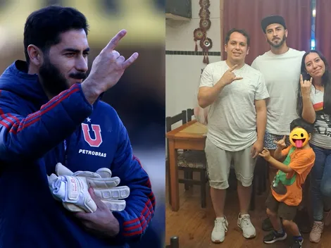 Johnny Herrera visitó a familia de la U afectada por los incendios