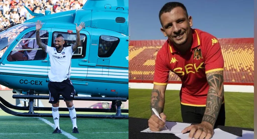 Vidal y Vecchio son dos grandes nombres que llegaron este año al fútbol chileno | FOTO: Photosport