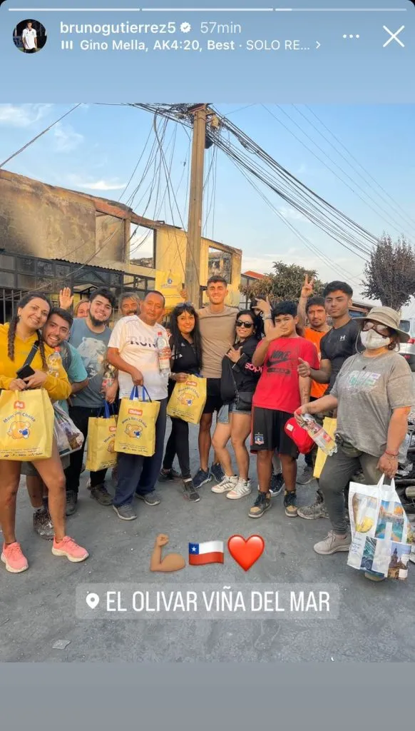 Captura de la historia de Bruno Gutiérrez en Instagram (@brunogutierrez5).