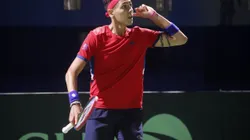 Alejandro Tabilo selló un gran triunfo en el quinto punto de la serie de Chile ante Perú. (Foto: Photosport)