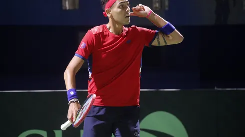 Alejandro Tabilo selló un gran triunfo en el quinto punto de la serie de Chile ante Perú. (Foto: Photosport)