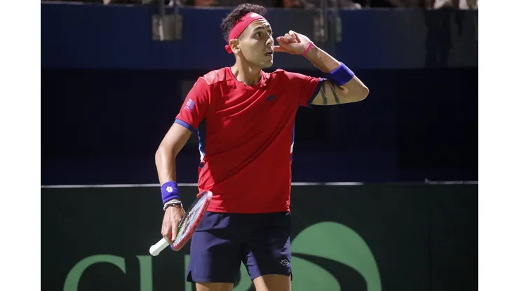 Alejandro Tabilo selló un gran triunfo en el quinto punto de la serie de Chile ante Perú. (Foto: Photosport)