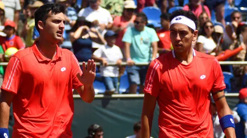 Tomás Barrios y Alejandro Tabilo buscarán adelantar a Chile en la serie de Copa Davis ante Perú. (Foto: Photosport)