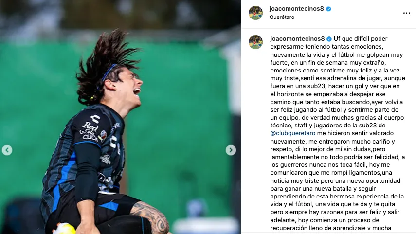 La publicación de Joaquín Montecinos en Instagram.