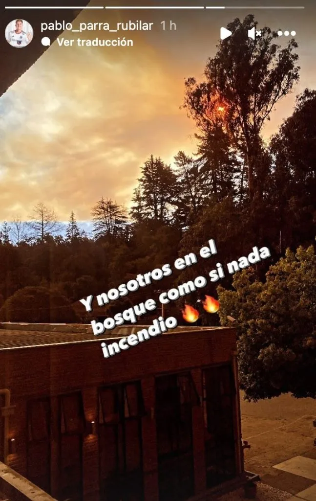 Pablo Parra compartió foto desde la concentración de Colo Colo.