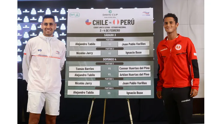 Alejandro Tabilo se medirá ante Juan Pablo Varillas en el primer partido de la serie entre Chile y Perú (Foto: Photosport)