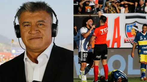 Claudio Borghi se refiere a la expulsión de Maximiliano Falcón en el partido de Colo Colo ante Everton. (Foto: Photosport)