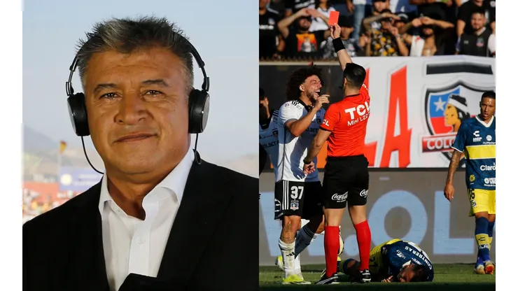Claudio Borghi se refiere a la expulsión de Maximiliano Falcón en el partido de Colo Colo ante Everton. (Foto: Photosport)