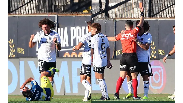 Maximiliano Falcón fue expulsado. (Foto: Photosport)