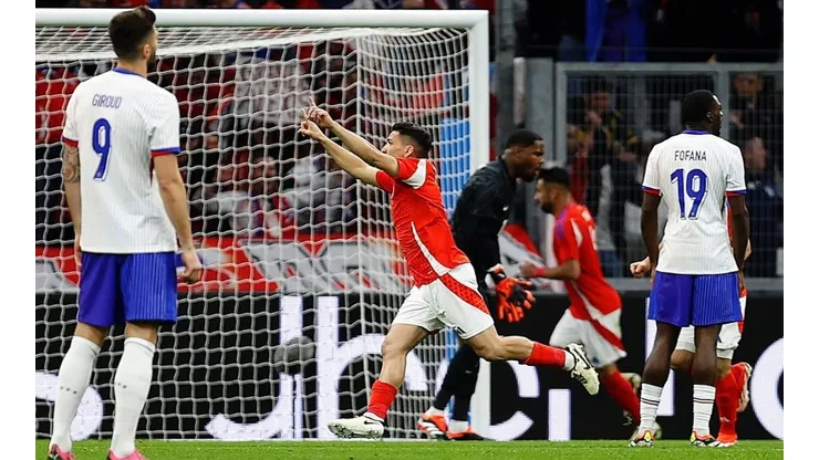 Marcelino Núñez marcó el tanto de Chile en la derrota parcial por 2-1 ante Francia (Foto: Carlos Parra, Federación de Fútbol de Chile)