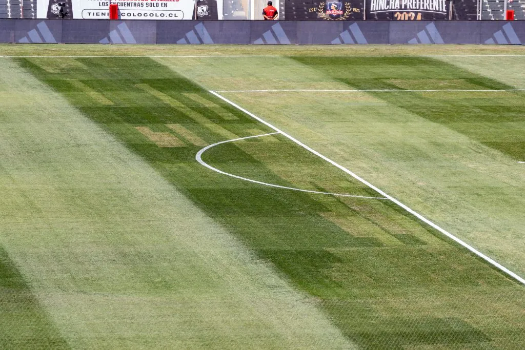 Así se encontraba el sector sur de la cancha del Estadio Monumental hace dos semanas. (Foto: Guillermo Salazar)