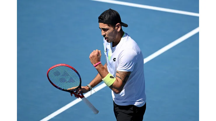 Alejandro Tabilo juega ante Grigor Dimitrov en el Masters 1000 de Miami. (Foto: Getty)