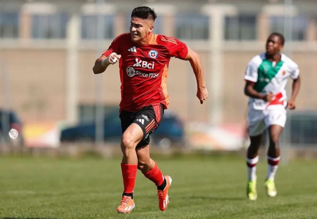Thomas Galdames anotó el gol del triunfo para la Selección Chilena ante la Reggiana. (Foto: La Roja)