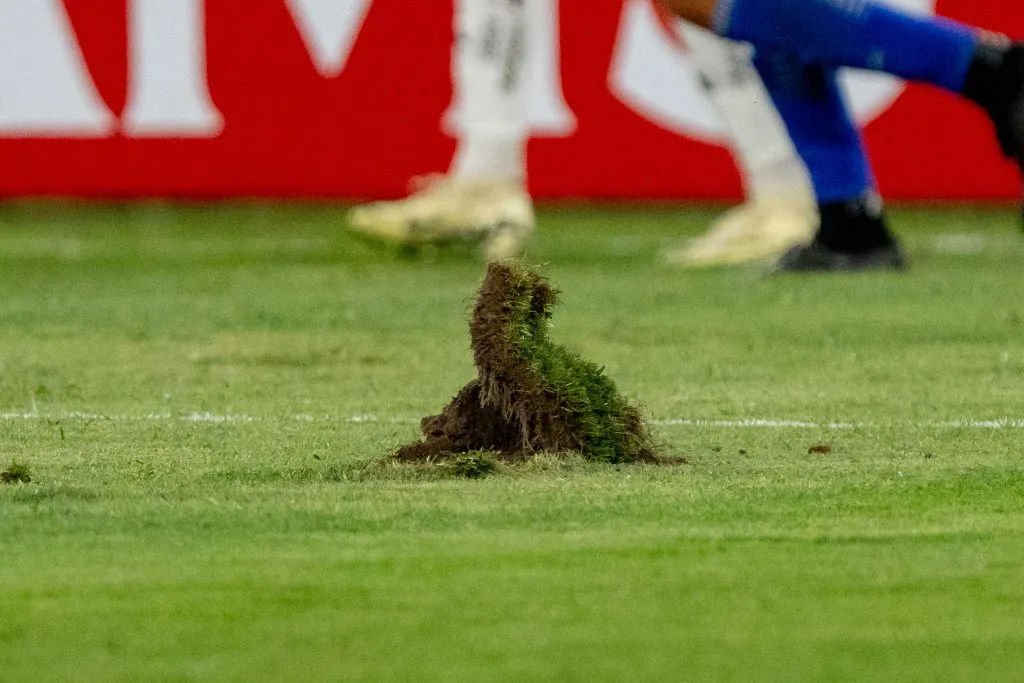 Así estaba la cancha del Estadio Monumental en el partido de vuelta entre Colo Colo y Godoy Cruz por la Fase 2 de la Copa Libertadores 2024. (Foto: Guillermo Salazar)