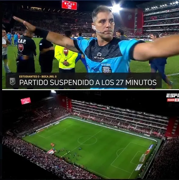 La captura de lo ocurrido en cancha por lo de Altamirano (Captura ESPN)