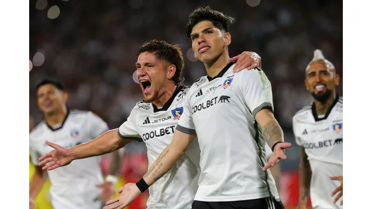 Futbol, Colo Colo vs Trinidense Tercera ronda, Copa Libertadores 2024. El jugador de Colo Colo Carlos Palacios, celebra su gol contra Trinidense durante el partido de copa libertadores disputado en el estadio Monumental en Santiago, Chile. 13/03/2024 Javier Salvo/Photosport Football, Colo Colo vs Trinidense 3nd round, Copa Libertadores 2024. Colo Colo's player Carlos Palacios celebrates his goal against Trinidense during the copa libertadores match at the Monumental stadium in Santiago, Chile. 13/03/2024 Javier Salvo/Photosport