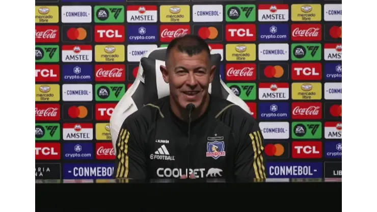 Jorge Almirón atendió a la prensa previo al partido de Colo Colo por Copa Libertadores. (Foto: Captura)