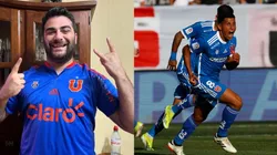 Facundo Alessandri celebrando con todo el triunfo de la U.