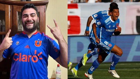 Facundo Alessandri celebrando con todo el triunfo de la U.