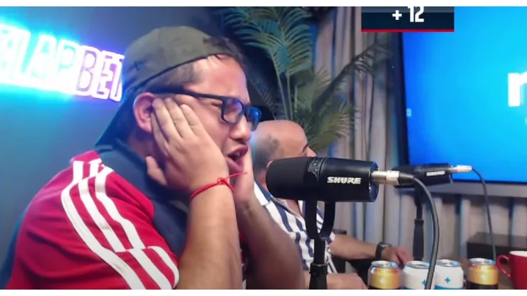 El relator de La Magia Azul terminó llorando en vivo tras el triunfo azul.