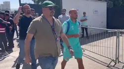 Marcelo Díaz ingresando al Estadio Monumental.