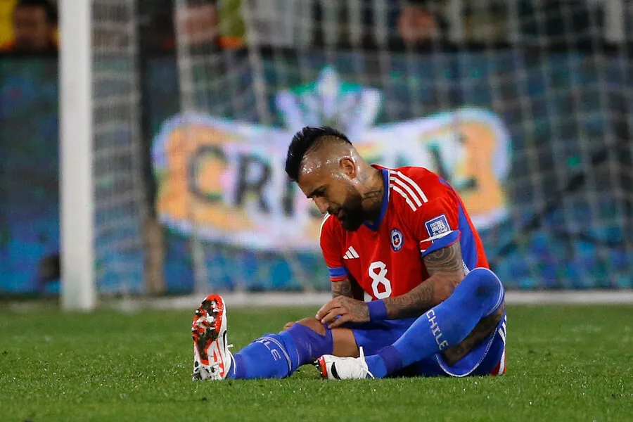 Vidal se lesionó ante Colombia el 12 de septiembre pasado (Photosport)