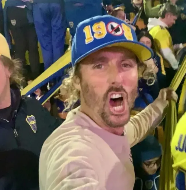 Nicolás Tagliani alentando a Boca Juniors en La Bombonera | FOTO: Instagram