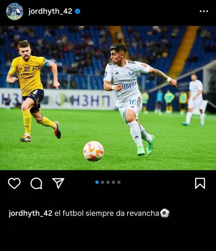 Captura de la publicación de Jordhy Thompson en Instagram.