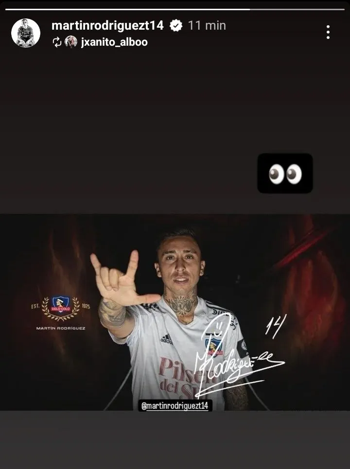 La publicación que compartió Martín Rodríguez en redes sociales. (Foto: Juanito Albo)
