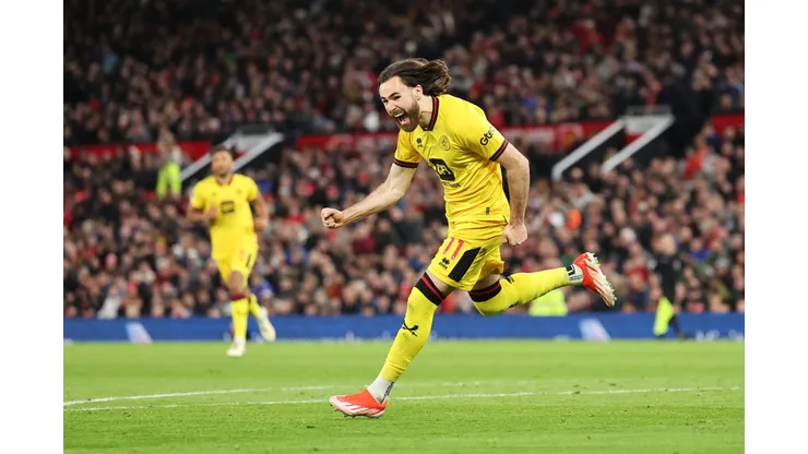 Ben Brereton marca en el estadio del Manchester United. (Foto: Getty)