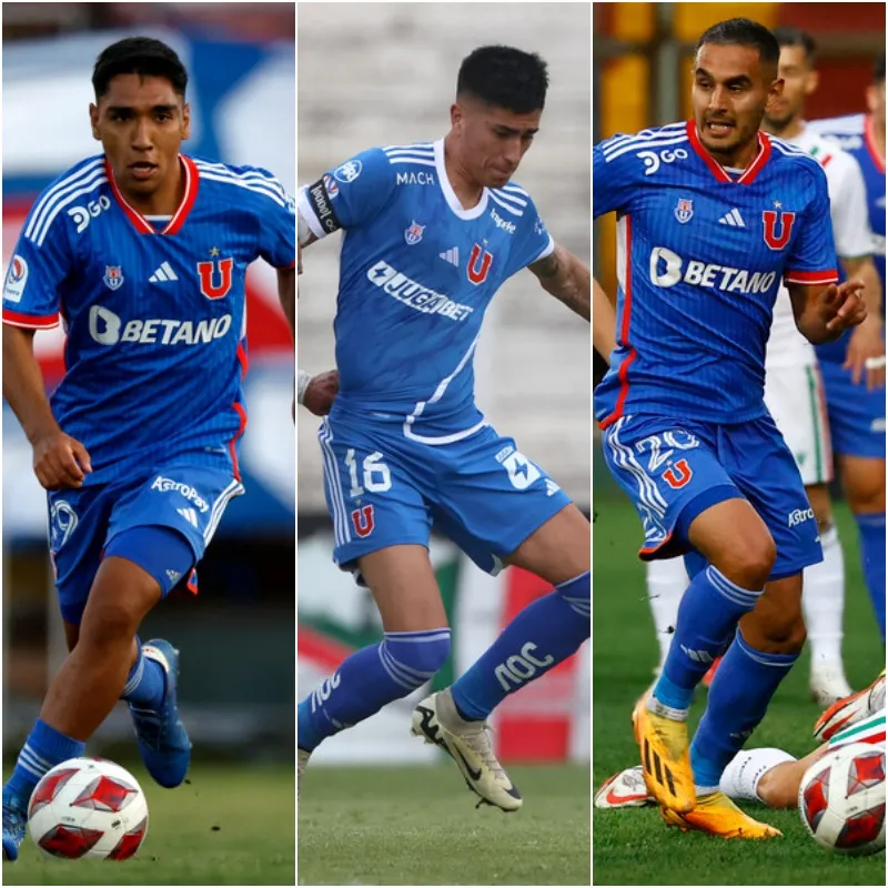 Cordero, Sepúlveda y Mateos. El primero fue probado como titular mientras que el Tucu estuvo en la primera parte y el ex Ñublense en la segunda mitad (Photosport)