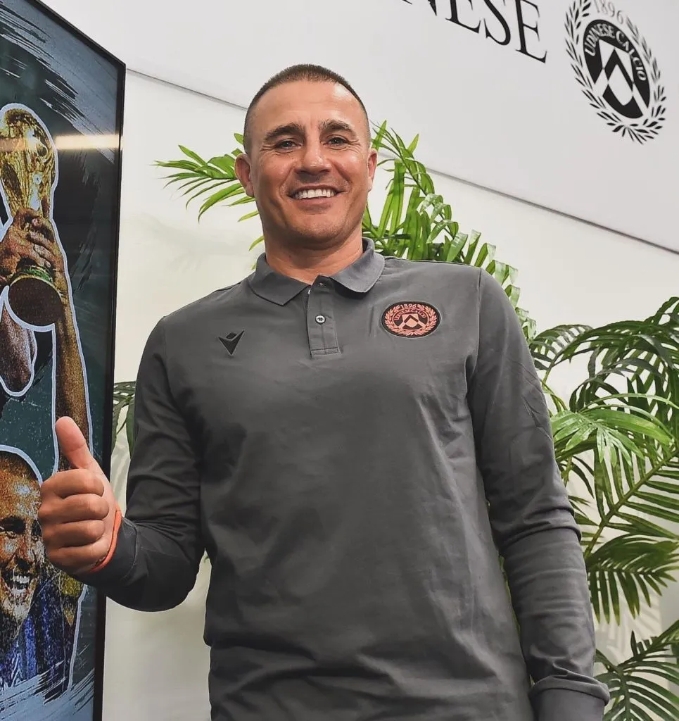 Cannavaro fue presentado a los medios en esta jornada en Udinese | Foto: Udinese X