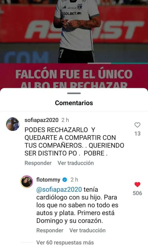 Florencia Pouso responde a comentarios negativos hacia Maximiliano Falcón.