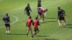 Colo Colo tuvo su último entrenamiento en medio del "arengazo" en el Estadio Monumental. (Foto: Javier Salvo/Photosport)