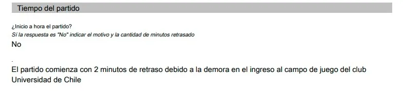 La acusación del árbitro contra la U (Captura)