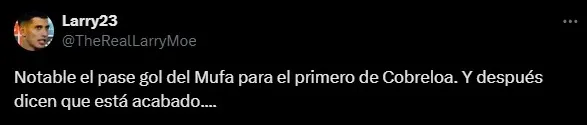 La primera repasada de Larry Moe a Vidal (Captura X)