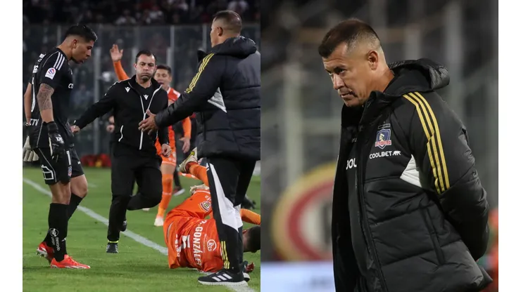 Jorge Almirón se refiere a la expulsión de Brayan Cortés. Además dejó claro que no busca culpables de la derrota de Colo Colo ante Cobreloa. (Foto: Photosport)