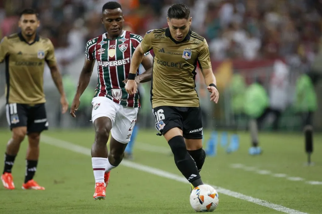 Óscar Opazo fue titular y jugó todo el partido en la derrota de Colo Colo ante Fluminense. (Foto: Pier Giorgio/Photosport)