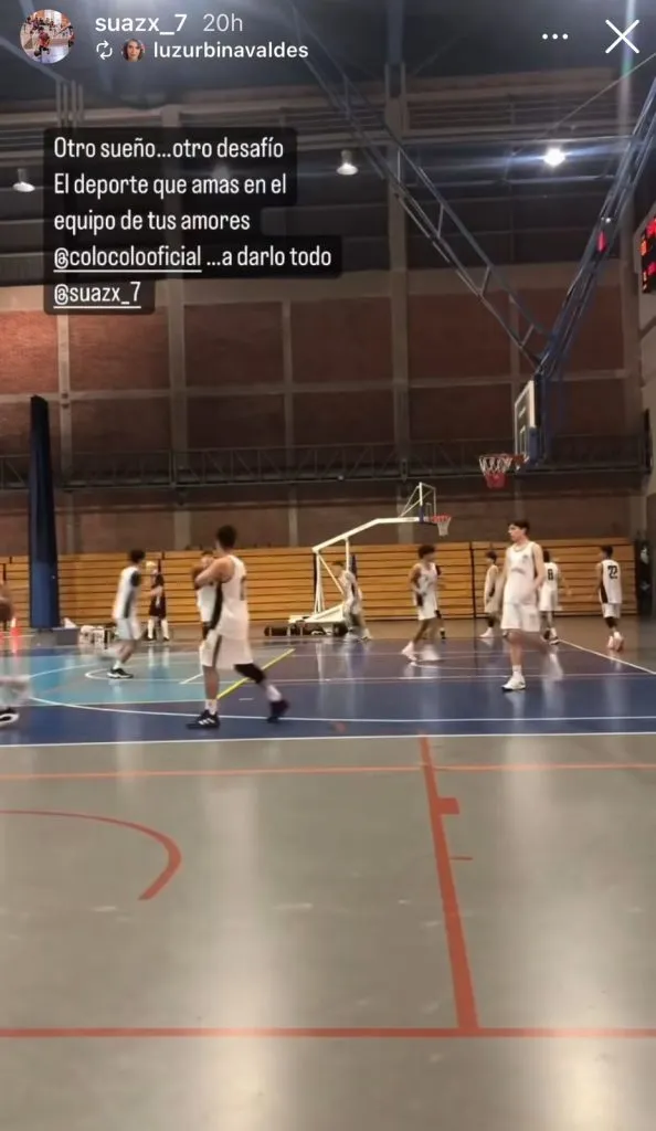 Historia de Instagram de Cristóbal Suazo.