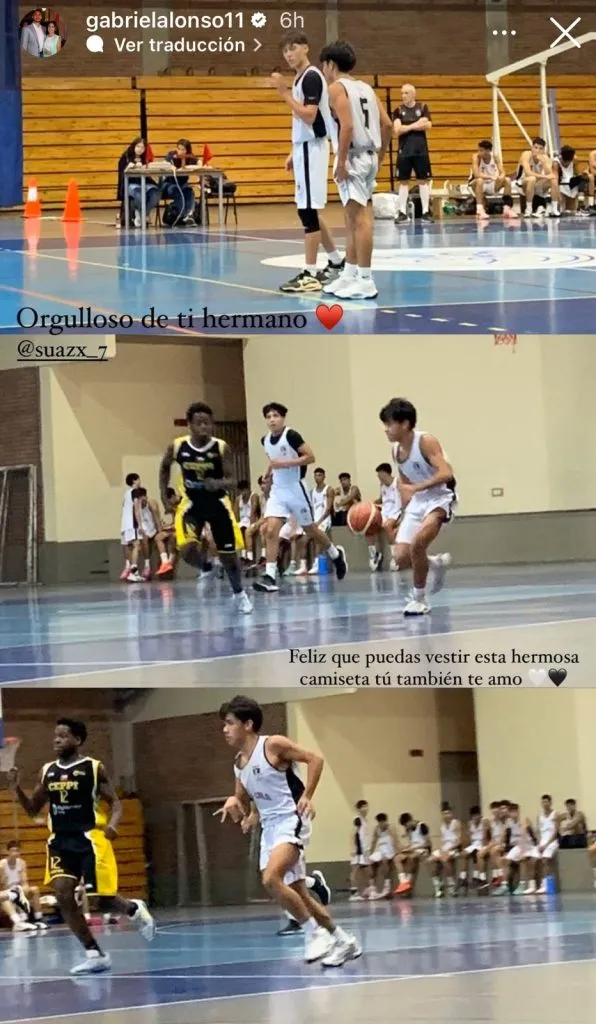 Captura historia de Instagram de Gabriel Suazo.