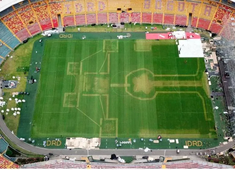 Las marcas que quedaron en El Campín tras show de Karol G (Archivos)