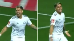 Jordhy Thompson celebra en el fútbol ruso