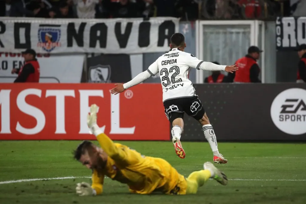 Lucas Cepeda marcó el gol del triunfo de Colo Colo ante Cerro Porteño. (Foto: Photosport)