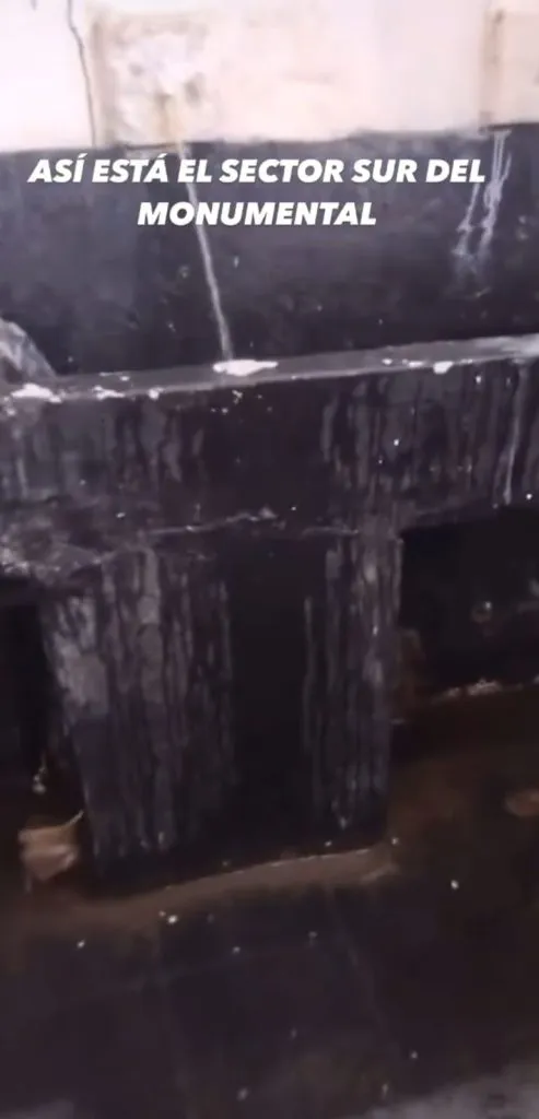 El deplorable aspecto del baño en Magallanes. | Foto: Instagram