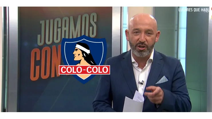 Rodrigo Vera sorprendido con jugador de Colo Colo.